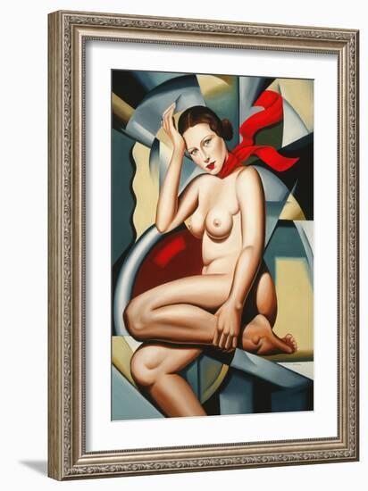 Orange Scarf-Catherine Abel-Framed Premium Giclee Print