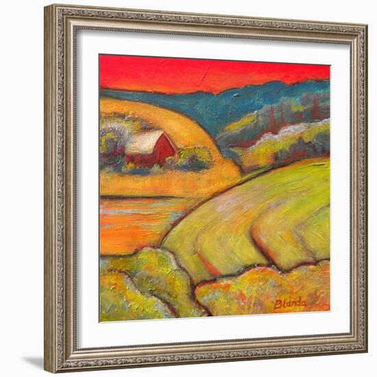 Orange Sky Farm-Blenda Tyvoll-Framed Art Print