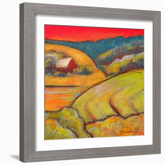 Orange Sky Farm-Blenda Tyvoll-Framed Art Print