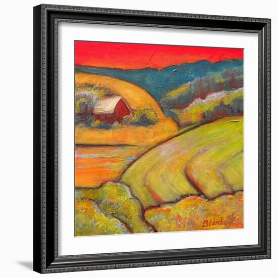 Orange Sky Farm-Blenda Tyvoll-Framed Art Print