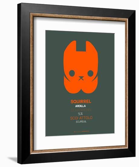 Orange Squirrel Multilingual Poster-NaxArt-Framed Art Print