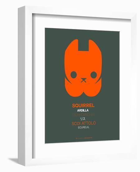 Orange Squirrel Multilingual Poster-NaxArt-Framed Art Print