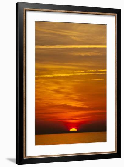 Orange Sunrise on the Water of the Bay on Tilghman Island, Maryland-Karine Aigner-Framed Photographic Print