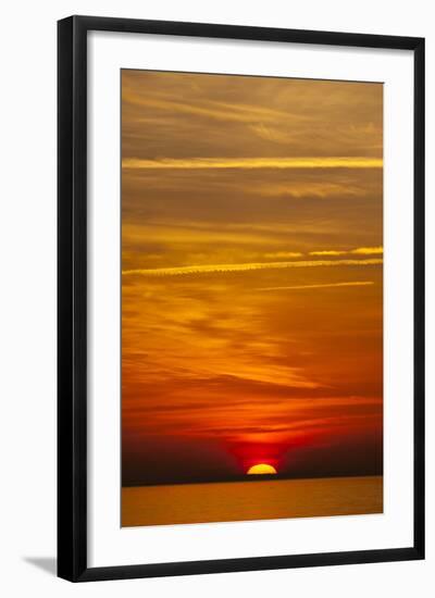 Orange Sunrise on the Water of the Bay on Tilghman Island, Maryland-Karine Aigner-Framed Photographic Print