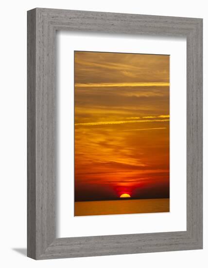 Orange Sunrise on the Water of the Bay on Tilghman Island, Maryland-Karine Aigner-Framed Photographic Print