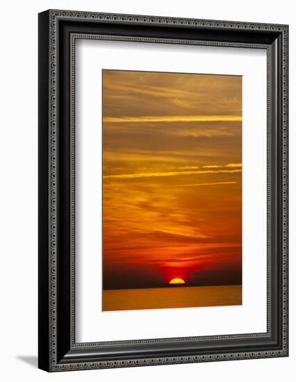 Orange Sunrise on the Water of the Bay on Tilghman Island, Maryland-Karine Aigner-Framed Photographic Print