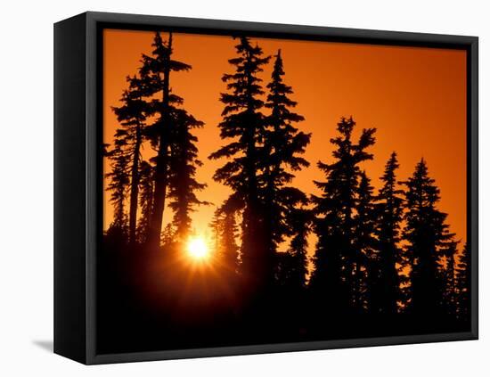 Orange Sunset in the Wilderness Around Mt. Jefferson, Oregon Cascades, USA-Janis Miglavs-Framed Premier Image Canvas