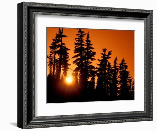 Orange Sunset in the Wilderness Around Mt. Jefferson, Oregon Cascades, USA-Janis Miglavs-Framed Photographic Print