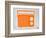 Orange Transistor Radio-NaxArt-Framed Art Print