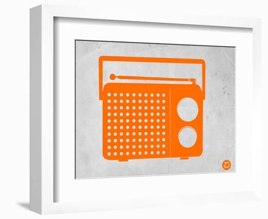 Orange Transistor Radio-NaxArt-Framed Art Print