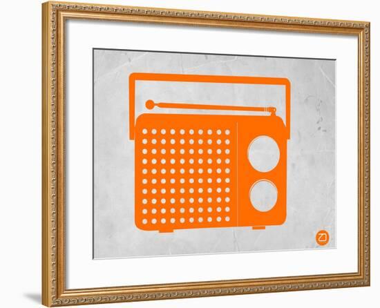 Orange Transistor Radio-NaxArt-Framed Art Print