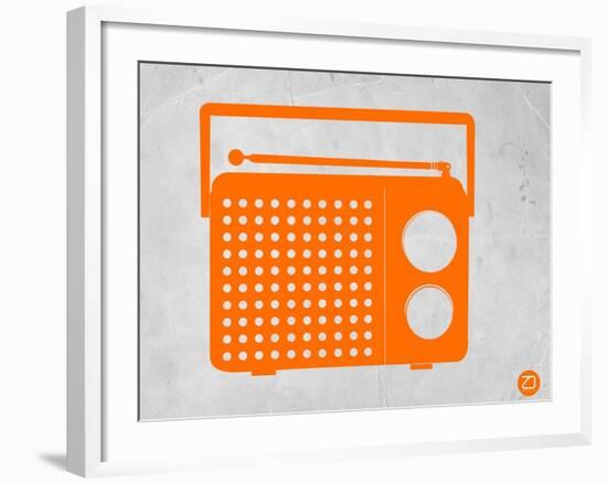 Orange Transistor Radio-NaxArt-Framed Art Print