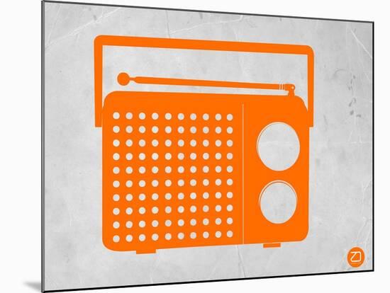 Orange Transistor Radio-NaxArt-Mounted Art Print