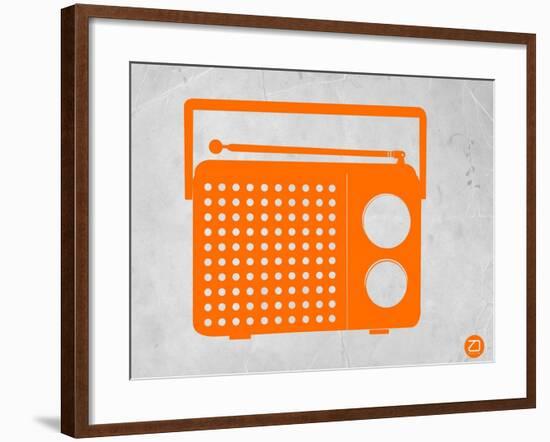 Orange Transistor Radio-NaxArt-Framed Art Print