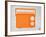 Orange Transistor Radio-NaxArt-Framed Art Print