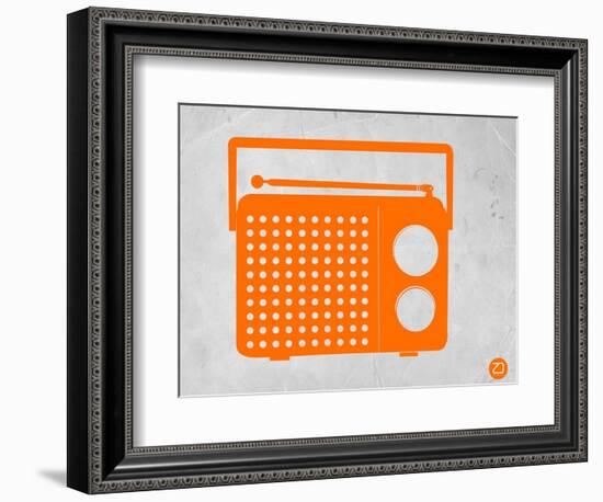 Orange Transistor Radio-NaxArt-Framed Premium Giclee Print