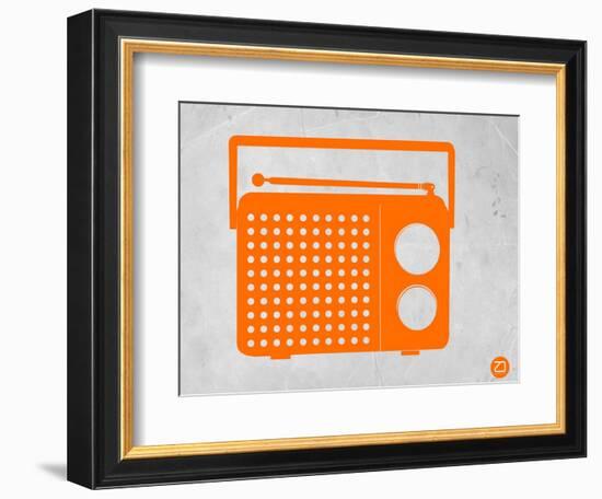 Orange Transistor Radio-NaxArt-Framed Premium Giclee Print