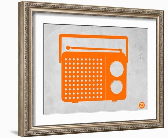 Orange Transistor Radio-NaxArt-Framed Art Print