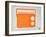 Orange Transistor Radio-NaxArt-Framed Art Print