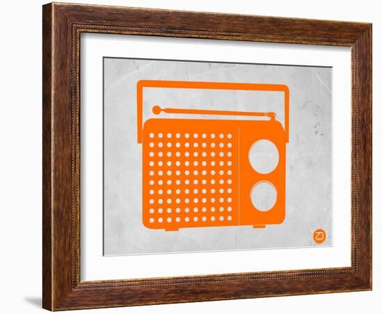 Orange Transistor Radio-NaxArt-Framed Art Print