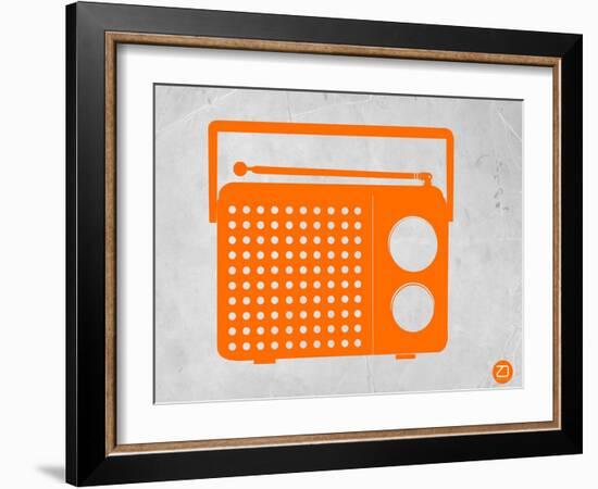 Orange Transistor Radio-NaxArt-Framed Art Print