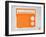 Orange Transistor Radio-NaxArt-Framed Art Print