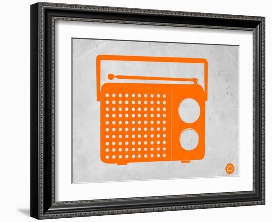 Orange Transistor Radio-NaxArt-Framed Art Print