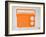 Orange Transistor Radio-NaxArt-Framed Art Print