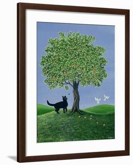 Orange Tree and Cat, 1981-Liz Wright-Framed Giclee Print