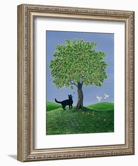 Orange Tree and Cat, 1981-Liz Wright-Framed Giclee Print