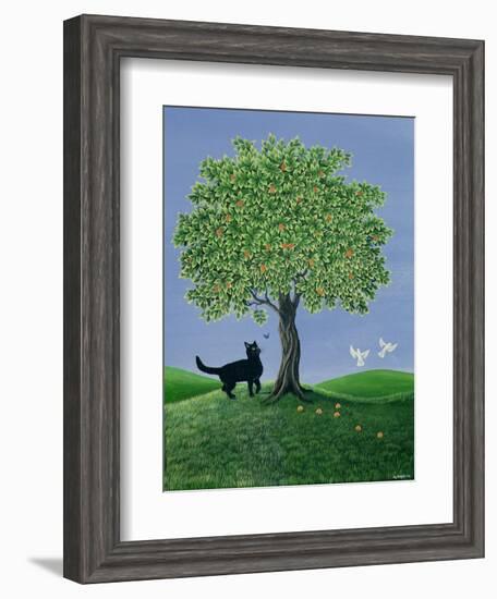 Orange Tree and Cat, 1981-Liz Wright-Framed Giclee Print