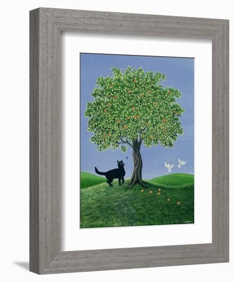 Orange Tree and Cat, 1981-Liz Wright-Framed Giclee Print