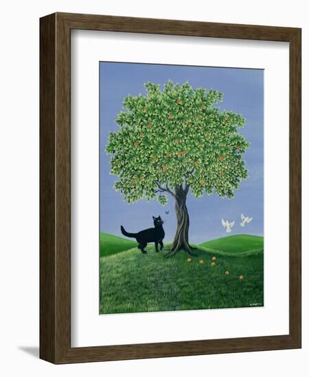 Orange Tree and Cat, 1981-Liz Wright-Framed Giclee Print