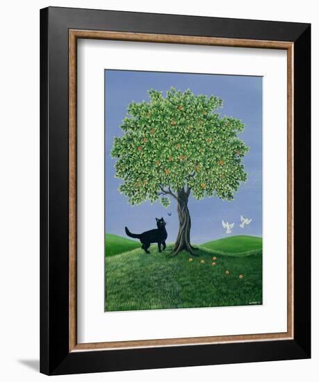 Orange Tree and Cat, 1981-Liz Wright-Framed Giclee Print