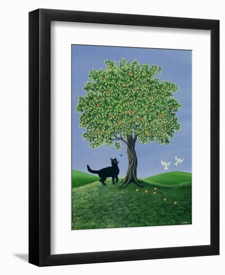 Orange Tree and Cat, 1981-Liz Wright-Framed Giclee Print