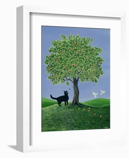 Orange Tree and Cat, 1981-Liz Wright-Framed Giclee Print