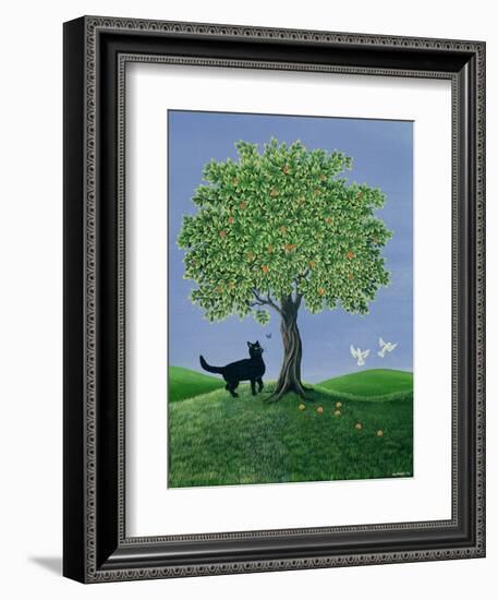 Orange Tree and Cat, 1981-Liz Wright-Framed Giclee Print