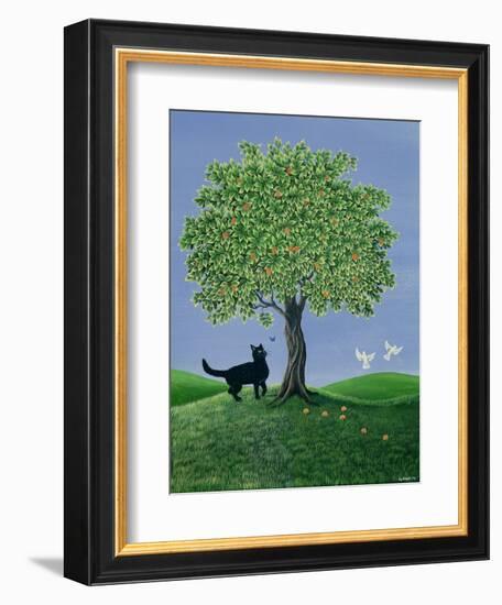 Orange Tree and Cat, 1981-Liz Wright-Framed Giclee Print