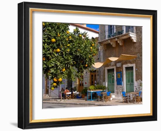 Orange Tree in a Little Village in the Lakonian Mani, Peloponnese, Greece, Europe-null-Framed Photographic Print