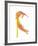 Orange Tulip No 23-Shams Rasheed-Framed Giclee Print