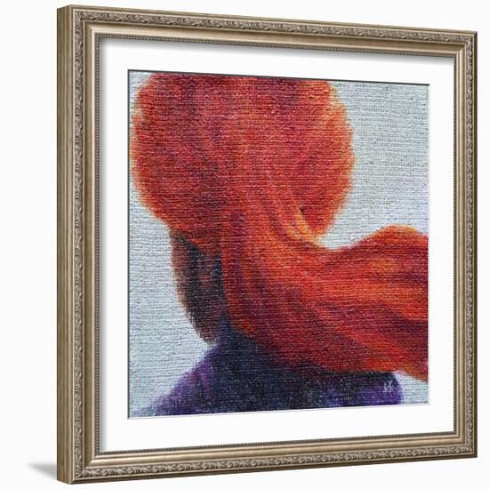 Orange Turban on hessian-Lincoln Seligman-Framed Giclee Print