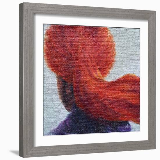 Orange Turban on hessian-Lincoln Seligman-Framed Giclee Print