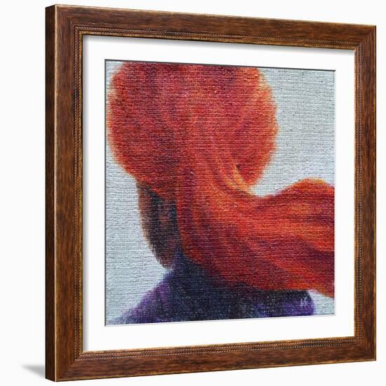 Orange Turban on hessian-Lincoln Seligman-Framed Giclee Print