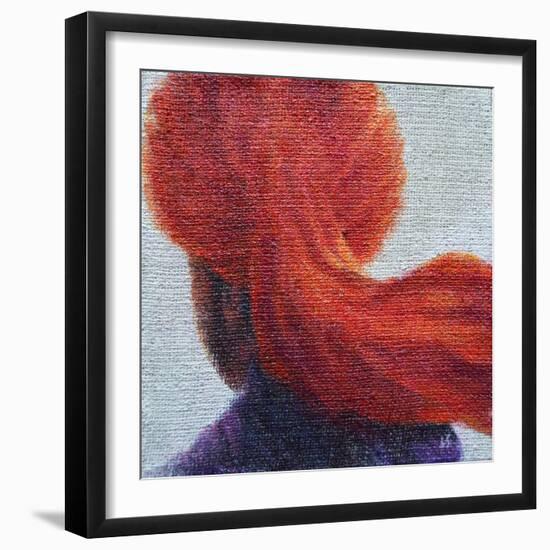 Orange Turban on hessian-Lincoln Seligman-Framed Giclee Print