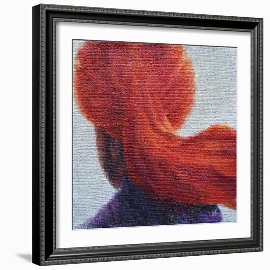 Orange Turban on hessian-Lincoln Seligman-Framed Giclee Print