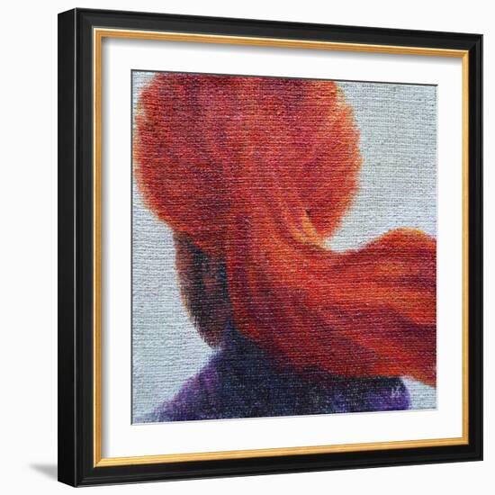 Orange Turban on hessian-Lincoln Seligman-Framed Giclee Print