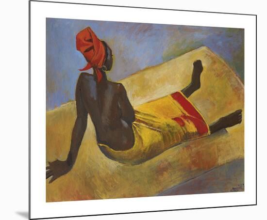 Orange Turban-Boscoe Holder-Mounted Premium Giclee Print