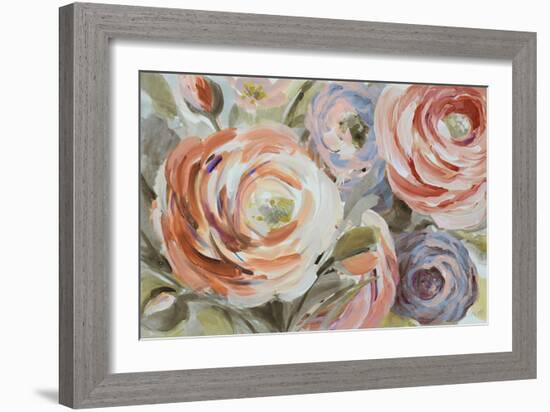 Orange & Violet Ranunculus-Lanie Loreth-Framed Art Print