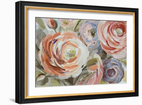 Orange & Violet Ranunculus-Lanie Loreth-Framed Art Print