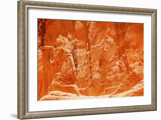 Orange Yellow Sandstone Rock Canyon Abstract Sand Dune Arch Arches National Park Moab Utah-BILLPERRY-Framed Photographic Print